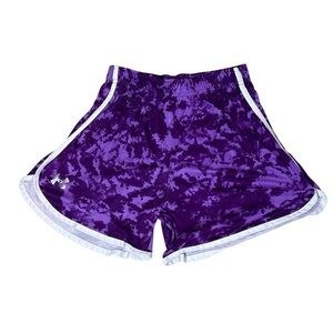 Under Armour Heat Gear Loose Women’s Shorts Large Purple Athletic Sports Gym